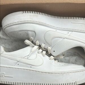Nike White Air Platform Sneakers